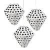 12" Shiny Diamond-Shaped Hanging Paper Lanterns - 3 Pc. Image 1