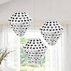 12" Shiny Diamond-Shaped Hanging Paper Lanterns - 3 Pc. Image 2