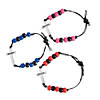 12" Sideways Faith Cross Adjustable Bracelet Craft Kit - Makes 12 Image 1