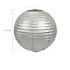 12" Silver Hanging Paper Lanterns - 6 Pc. Image 1