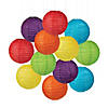 12" Solid Color Hanging Paper Lanterns - 12 Pc. Image 1
