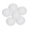 12" White Hanging Paper Lanterns - 6 Pc. Image 1