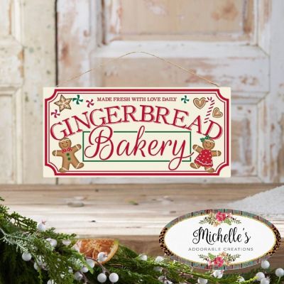 12" Wooden Sign: Gingerbread Bakery Image 2