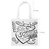 12" x 12" Color Your Own Medium Canvas Board Game VBS Tote Bags - 12 Pc. Image 1