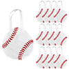 12" x 12" Medium Baseball-Shaped Nonwoven Tote Bags - 12 Pc. Image 1