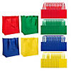 12" x 13" Bulk 50 Pc. Large Primary Color Nonwoven Shopping Tote Bags Image 1