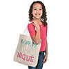 12" x 13" DIY Design Your Own Large Beige Canvas Tote Bags - 12 Pc. Image 2