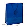 12" x 14 1/2" Extra Large Blue Paper Gift Bags with Tags - 12 Pc. Image 1