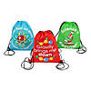 12&quot; x 14 1/2&quot; Medium Science Party Drawstring Bags - 12 Pc. Image 1