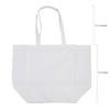 12" x 14" Bulk Large White Nonwoven Shopper Tote Bags - 48 Pc. Image 1