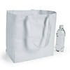 12" x 14" DIY Large White Shopper Nonwoven Tote Bags - 6 Pc. Image 1