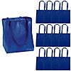 12" x 14" Large Blue Shopper Nonwoven Tote Bags - 12 Pc. Image 1