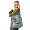 12" x 14" Large Grateful Heart Shopper Tote Bags - 12 Pc. Image 2