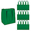 12" x 14" Large Green Shopper Nonwoven Tote Bags - 12 Pc. Image 1