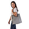 12" x 14" Large Grey Shopper Nonwoven Tote Bags - 12 Pc. Image 2