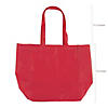 12" x 14" Large Red Shopper Nonwoven Tote Bags - 12 Pc. Image 1