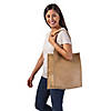 12" x 14" Large Tan Shopper Nonwoven Tote Bags - 12 Pc. Image 2