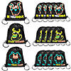12" x 15" Medium Doodle Monster Nonwoven Drawstring Backpacks - 12 Pc. Image 1