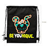 12" x 15" Medium Doodle Monster Nonwoven Drawstring Backpacks - 12 Pc. Image 1