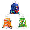 12" x 15" Medium Dr. Seuss&#8482; Nonwoven Drawstring Bags Assortment - 36 Pc. Image 1