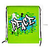 12" x 15" Medium Graffiti Nonwoven Drawstring Bags - 12 Pc. Image 1