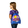 12" x 15" Medium Nonwoven Outer Space VBS Drawstring Bags - 12 Pc. Image 2