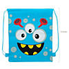 12" x 15" Medium Nonwoven Silly Monster Drawstring Bags - 12 Pc. Image 1