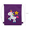 12" x 15" Medium Nonwoven Unicorn Drawstring Bags - 12 Pc. Image 1