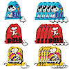 12" x 15" Medium Peanuts&#174; Snoopy Nonwoven Drawstring Backpacks &#8211; 12 Pc. Image 1