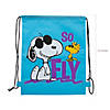 12" x 15" Medium Peanuts&#174; Snoopy Nonwoven Drawstring Backpacks &#8211; 12 Pc. Image 1