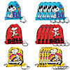 12" x 15" Medium Peanuts<sup>&#174;</sup> Snoopy Nonwoven Drawstring Backpacks &#8211; 12 Pc. Image 1
