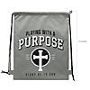 12&quot; x 15&quot; Medium Religious Playing with a Purpose Drawstring Backpacks - 12 Pc. Image 1