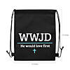 12" x 15" Medium WWJD Nonwoven Drawstring Backpacks - 12 Pc. Image 1