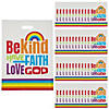 12" x 17" Bulk 50 Pc. Large Rainbow Easter Plastic Goody Bags Image 1
