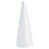 12" x 4 1/2" DIY Large White EPS Foam Cones - 6 Pc. Image 1