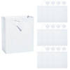 12" x 6 1/2" x 14 1/2" Extra Large White Paper Gift Bags with Tags - 12 Pc. Image 1