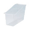 12" x 7 1/2" Clear Classroom Plastic Book Bin Organizers - 6 Pc. Image 1