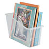 12" x 7 1/2" Clear Classroom Plastic Book Bin Organizers - 6 Pc. Image 1