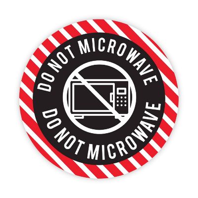 120 Business Microwave Red/White Striped Image 2