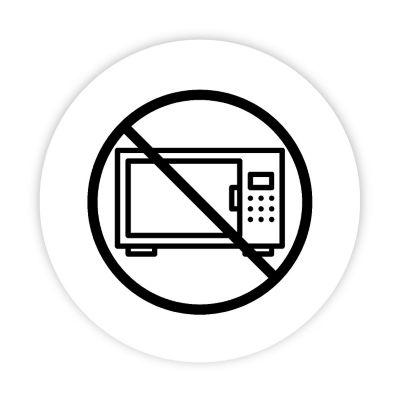 120 Do Not Microwave Icon Stickers Image 1