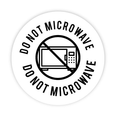 120 Do Not Microwave, Packaging Stickers Image 1