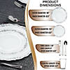 120 Pc. Clear with Silver Vintage Rim Round Disposable Plastic Wedding Value Set for 20 Guests Image 1