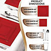120 Pc. Red Square Plastic Wedding Value Set for 20 Guests Image 1