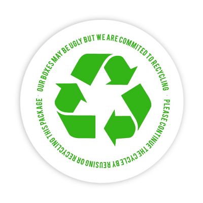 120 Recycling Box Packaging Stickers Image 1
