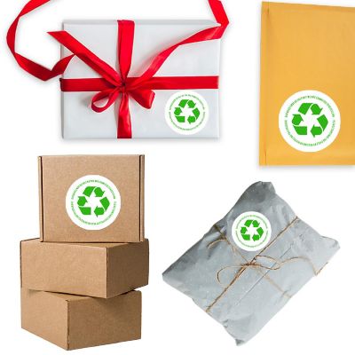 120 Recycling Box Packaging Stickers Image 1