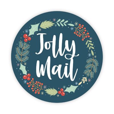 120PC Business Jolly Mail, Wreath Design Image 2