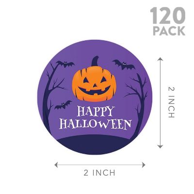 120PC Halloween Sticker Pack Happy Jack O' Lantern Image 1