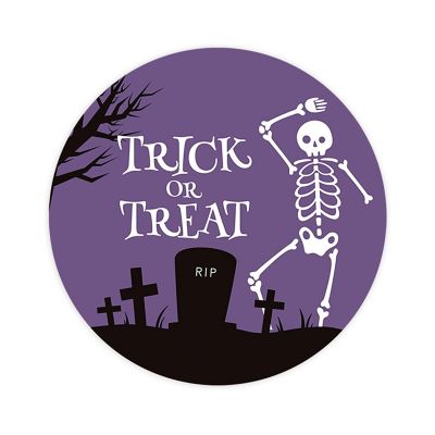 120PC Halloween Sticker Pack Skeleton in Graveyard Image 1