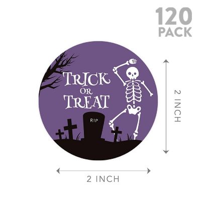 120PC Halloween Sticker Pack Skeleton in Graveyard Image 1