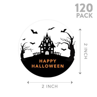 120PC Halloween Stickers Pack Spooky Haunted House Image 1